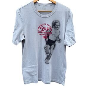 Prefontaine Nike 5000 Meter Outdoor record gray running shirt Size Large